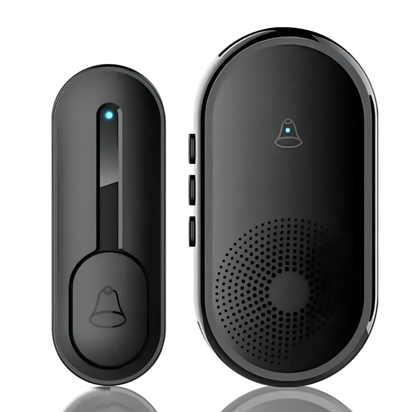 PUNJAB FUSION CHOICE Wireless Doorbell, IP55 Waterproof Mini Door Bells Wall Plug-in Cordless Ring doorbell -1000ft Range, 55 Chimes, 5 Levels Volume, LED Indicator, Battery Operated Door Chime Kit Easy Install, (Black) (BEST PRODUCT ✨) - ᴘᴜɴᴊᴀʙ ꜰᴜꜱɪᴏɴ