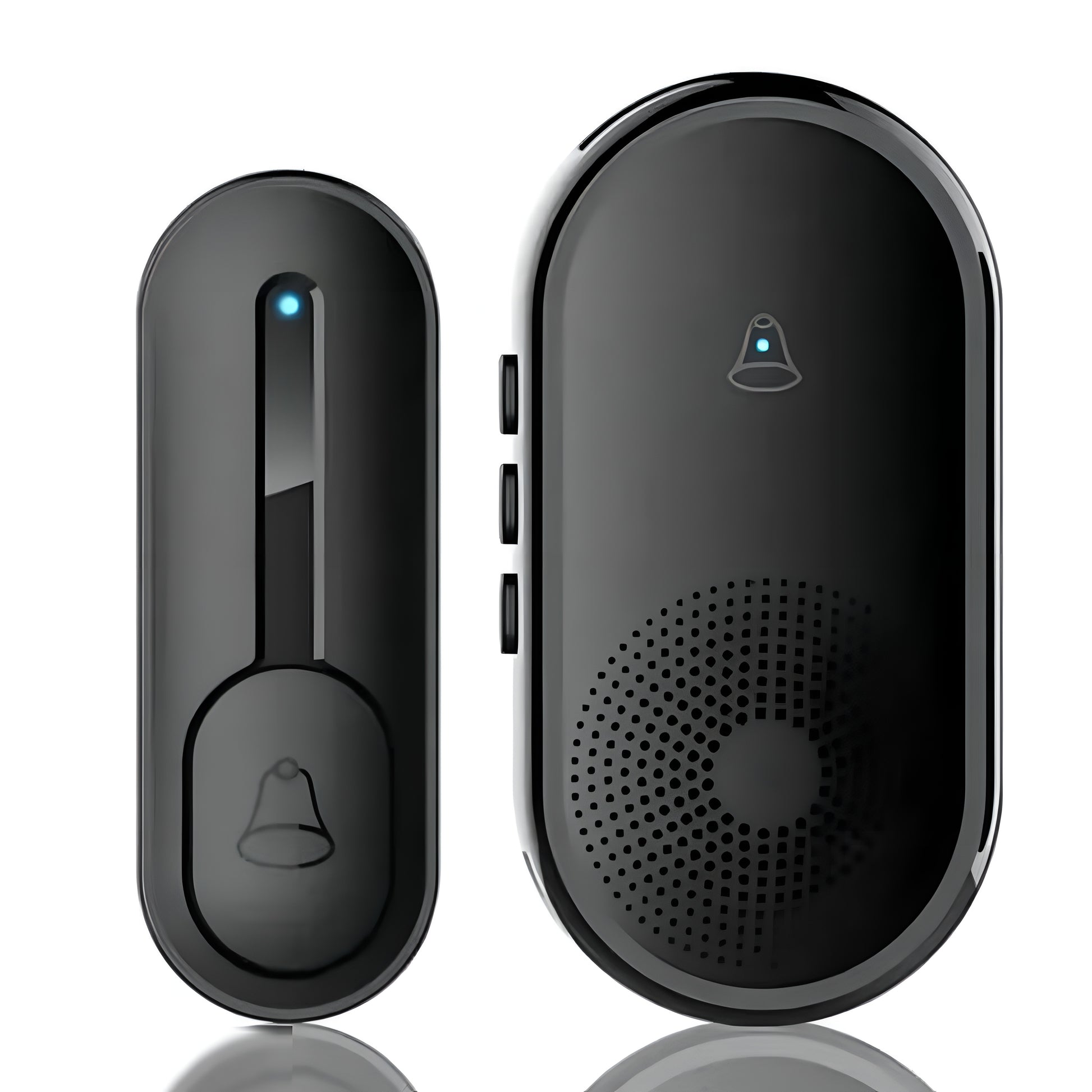 PUNJAB FUSION CHOICE Wireless Doorbell, IP55 Waterproof Mini Door Bells Wall Plug-in Cordless Ring doorbell -1000ft Range, 55 Chimes, 5 Levels Volume, LED Indicator, Battery Operated Door Chime Kit Easy Install, (Black) (BEST PRODUCT ✨) - ᴘᴜɴᴊᴀʙ ꜰᴜꜱɪᴏɴ