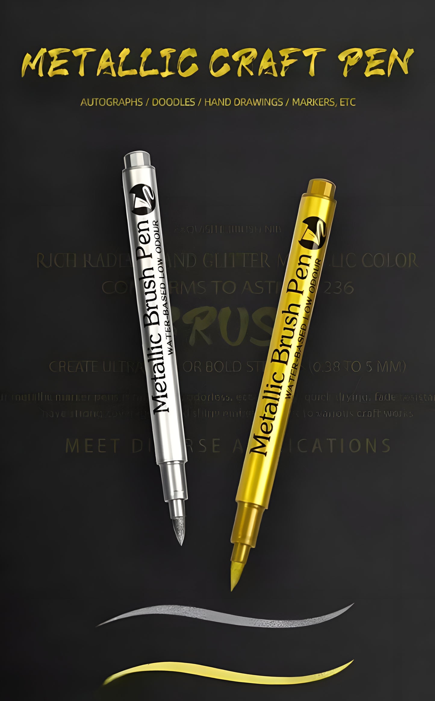 Definite Art Golden & Silver Brush
Pen Tip - ᴘᴜɴᴊᴀʙ ꜰᴜꜱɪᴏɴ