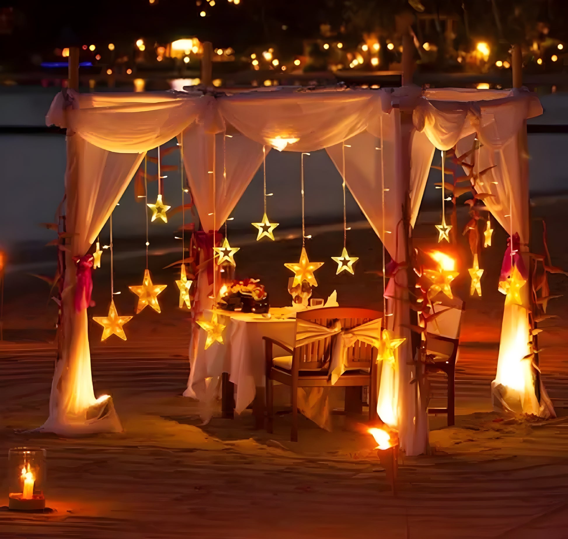 PUNJAB FUSION Curtain Light 12 star LED 6 Big Star 6 Small Star Light | With 8 Flashing Modes | 12 Stars |Warm white |For Indoor & Outdoor Decorations - ᴘᴜɴᴊᴀʙ ꜰᴜꜱɪᴏɴ