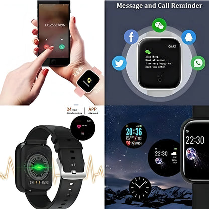 MARVIK Smart Watch for Kids, Men, Boys, Girls, and Women, D20 Plus 2025, Latest for Android and iOS Phones, IP68 Waterproof with Daily Activity Tracker, Heart Rate Sensor, Sleep Monitor Watch - Black (Black) (Pink) - ᴘᴜɴᴊᴀʙ ꜰᴜꜱɪᴏɴ