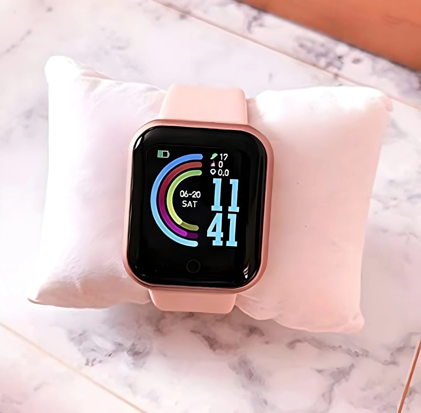 MARVIK Smart Watch for Kids, Men, Boys, Girls, and Women, D20 Plus 2025, Latest for Android and iOS Phones, IP68 Waterproof with Daily Activity Tracker, Heart Rate Sensor, Sleep Monitor Watch - Black (Black) (Pink) - ᴘᴜɴᴊᴀʙ ꜰᴜꜱɪᴏɴ