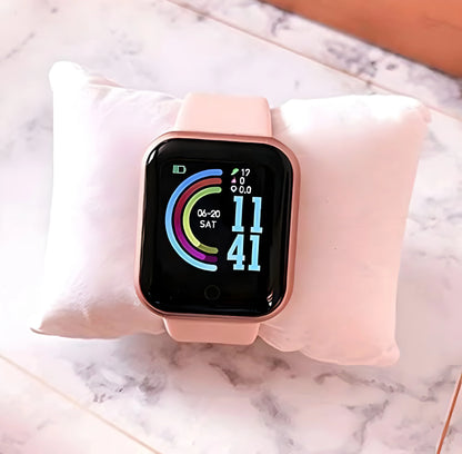 MARVIK Smart Watch for Kids, Men, Boys, Girls, and Women, D20 Plus 2025, Latest for Android and iOS Phones, IP68 Waterproof with Daily Activity Tracker, Heart Rate Sensor, Sleep Monitor Watch - Black (Black) (Pink) - ᴘᴜɴᴊᴀʙ ꜰᴜꜱɪᴏɴ