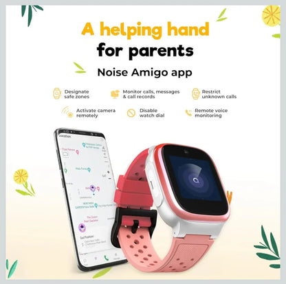 Noise Explorer Kids Smart Watch with GPS Tracking, 2-Way Video & Voice Calling, Safe Zone Alert, School Mode, SOS, Habit Formation, App for Parents (Phantom Blue) - ᴘᴜɴᴊᴀʙ ꜰᴜꜱɪᴏɴ