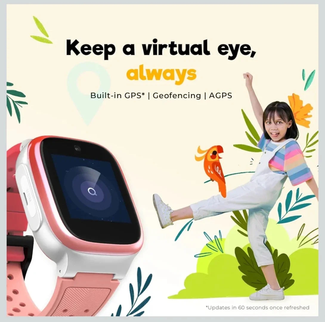 Noise Explorer Kids Smart Watch with GPS Tracking, 2-Way Video & Voice Calling, Safe Zone Alert, School Mode, SOS, Habit Formation, App for Parents (Phantom Blue) - ᴘᴜɴᴊᴀʙ ꜰᴜꜱɪᴏɴ