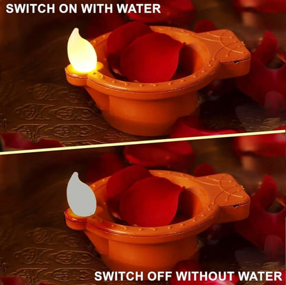 Water Sensor LED Light Diyas for Home Decoration - ᴘᴜɴᴊᴀʙ ꜰᴜꜱɪᴏɴ