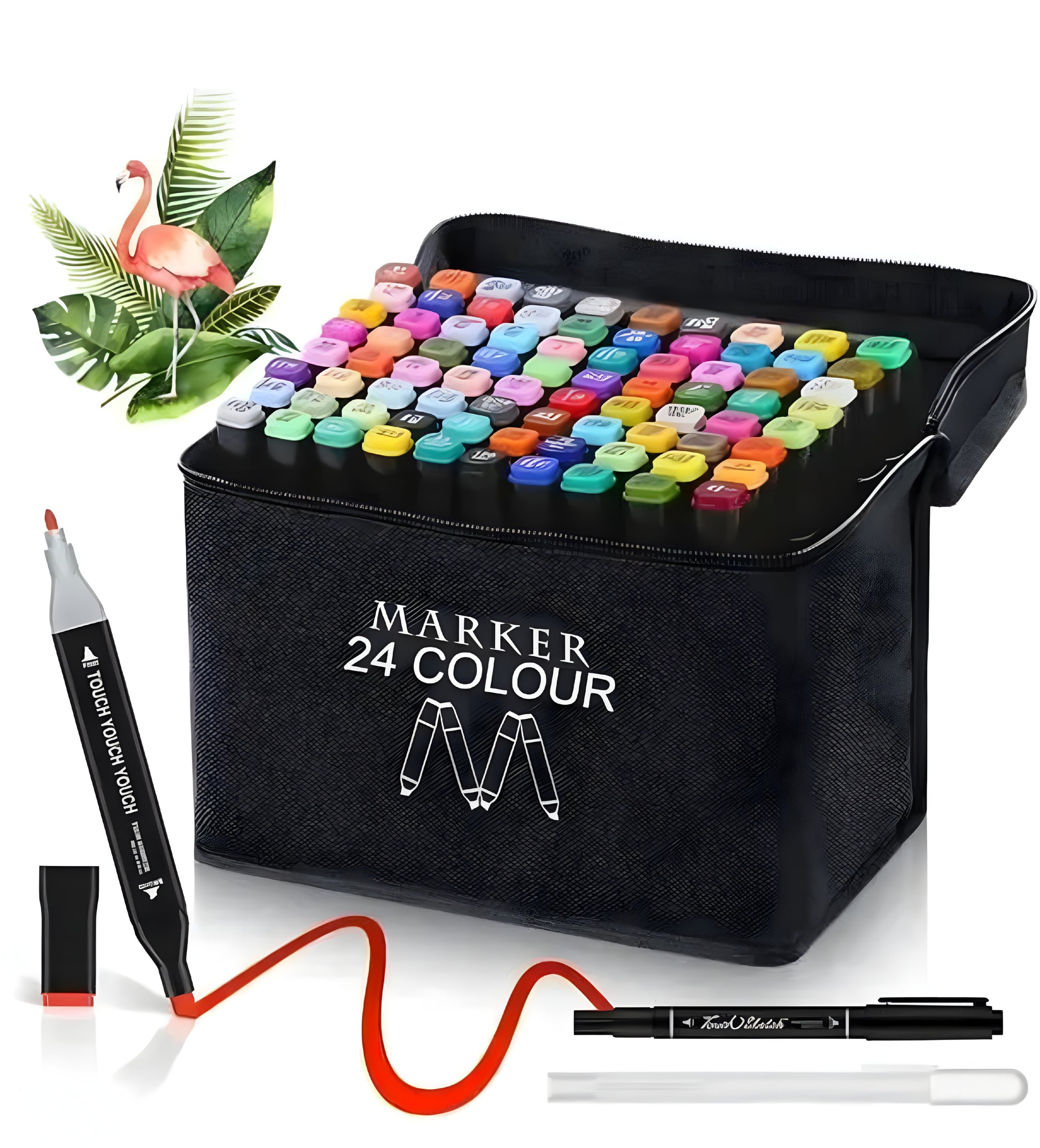 Dual Tip Colorful Art Markers Sketch Pens 48 Colors With Carrying Case For Painting Sketching Calligraphy Drawing -Twin Head Permanent Colouring Marker Pens For Kids Adult, Multicolor (48) - ᴘᴜɴᴊᴀʙ ꜰᴜꜱɪᴏɴ