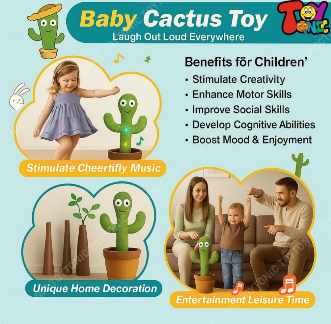 Dancing Cactus Talking Toy - ᴘᴜɴᴊᴀʙ ꜰᴜꜱɪᴏɴ
