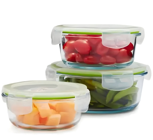 3 pieces Lunch Packin' Pals glass containers with lid