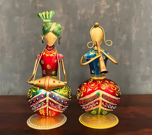 Handicrafy Multicolor Musician Statue Set for Home, Office, Gifting - ᴘᴜɴᴊᴀʙ ꜰᴜꜱɪᴏɴ