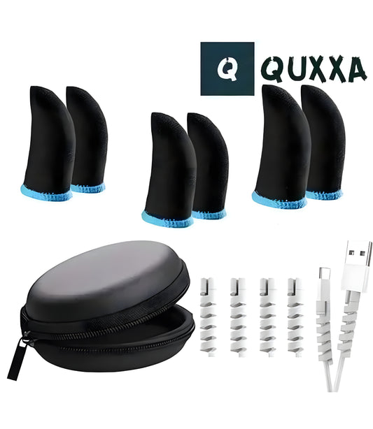 Quxxa 3 PAIR(6 PCS) Thumb & Finger Sleeves for Mobile Gaming, Anti-Sweat | Breathable for PUBG Finger Gloves | Finger Cover for BGMI COD | FREEFIRE | FORTNITE
PUBG - ᴘᴜɴᴊᴀʙ ꜰᴜꜱɪᴏɴ