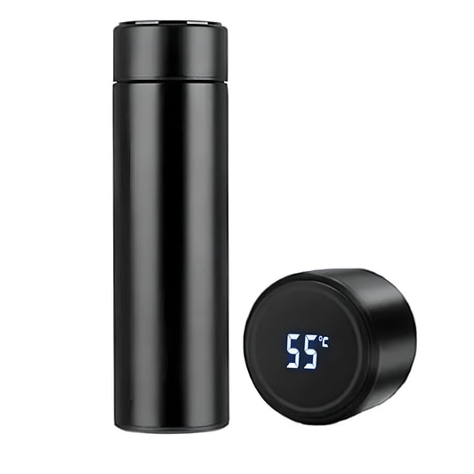 Bold & Stylish | Smart Thermo Bottle 500ml - LED Temp Display (Touch Sensor) | Pure White Finish - ᴘᴜɴᴊᴀʙ ꜰᴜꜱɪᴏɴ