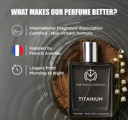 The Man Company TITANIUM Perfume for Men - 100ml - ᴘᴜɴᴊᴀʙ ꜰᴜꜱɪᴏɴ