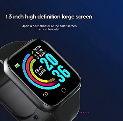 MARVIK Smart Watch for Kids, Men, Boys, Girls, and Women, D20 Plus 2025, Latest for Android and iOS Phones, IP68 Waterproof with Daily Activity Tracker, Heart Rate Sensor, Sleep Monitor Watch - Black (Black) (Pink) - ᴘᴜɴᴊᴀʙ ꜰᴜꜱɪᴏɴ