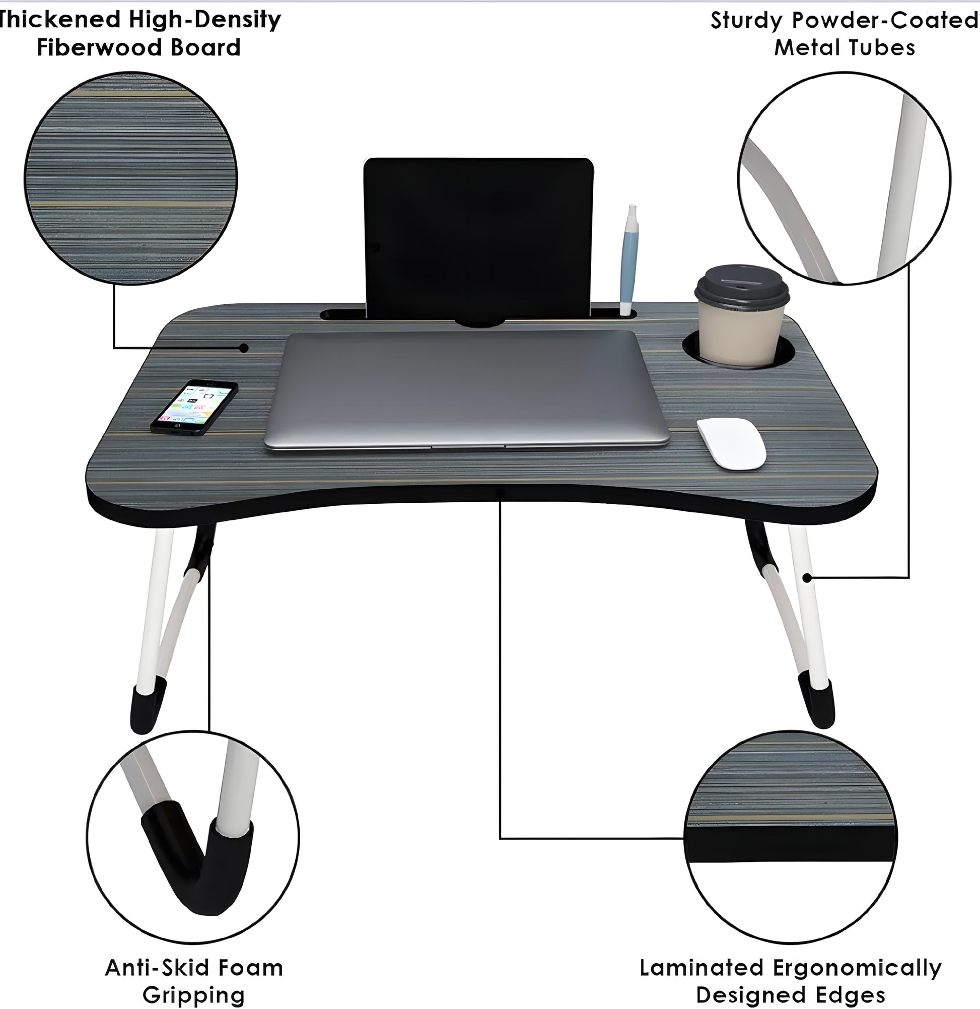 Study Table/Foldable and Portable Wooden/Writing Desk for Office/Home/School - ᴘᴜɴᴊᴀʙ ꜰᴜꜱɪᴏɴ