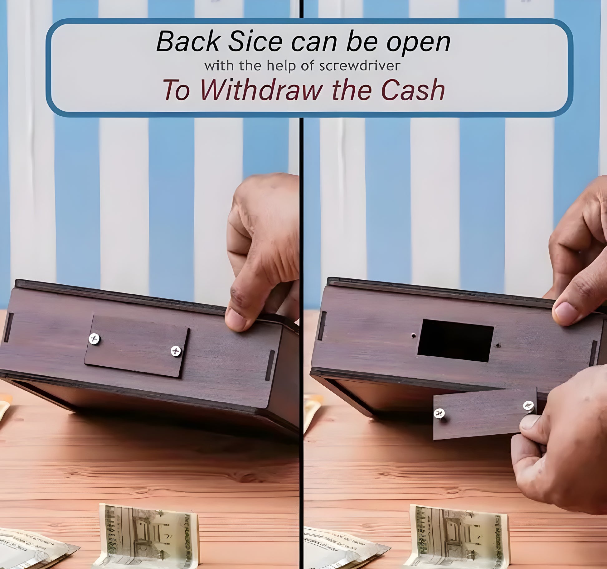 Wooden Money Saving Boxx | 20,000 Savings Challenge Piggy Bank | Durable & Eco-Friendly - ᴘᴜɴᴊᴀʙ ꜰᴜꜱɪᴏɴ