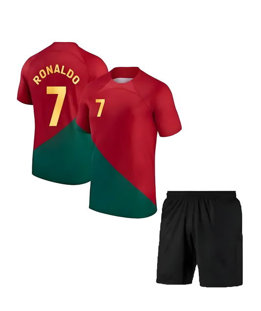 Sports Soccer Football Portugal Team Cristiano Ronaldo 7 Football Jersey Home Kit Boys Kids