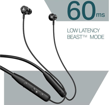 BoAt Rockerz 113 (2025 Launch), 40 Hrs Playback etc.Dual Pair, Fast Charge, Enx Tech, Low Latency, Magnetic Buds, Bluetooth Neckband, Wireless with Mic in Ear Earphones (Active Black) - ᴘᴜɴᴊᴀʙ ꜰᴜꜱɪᴏɴ