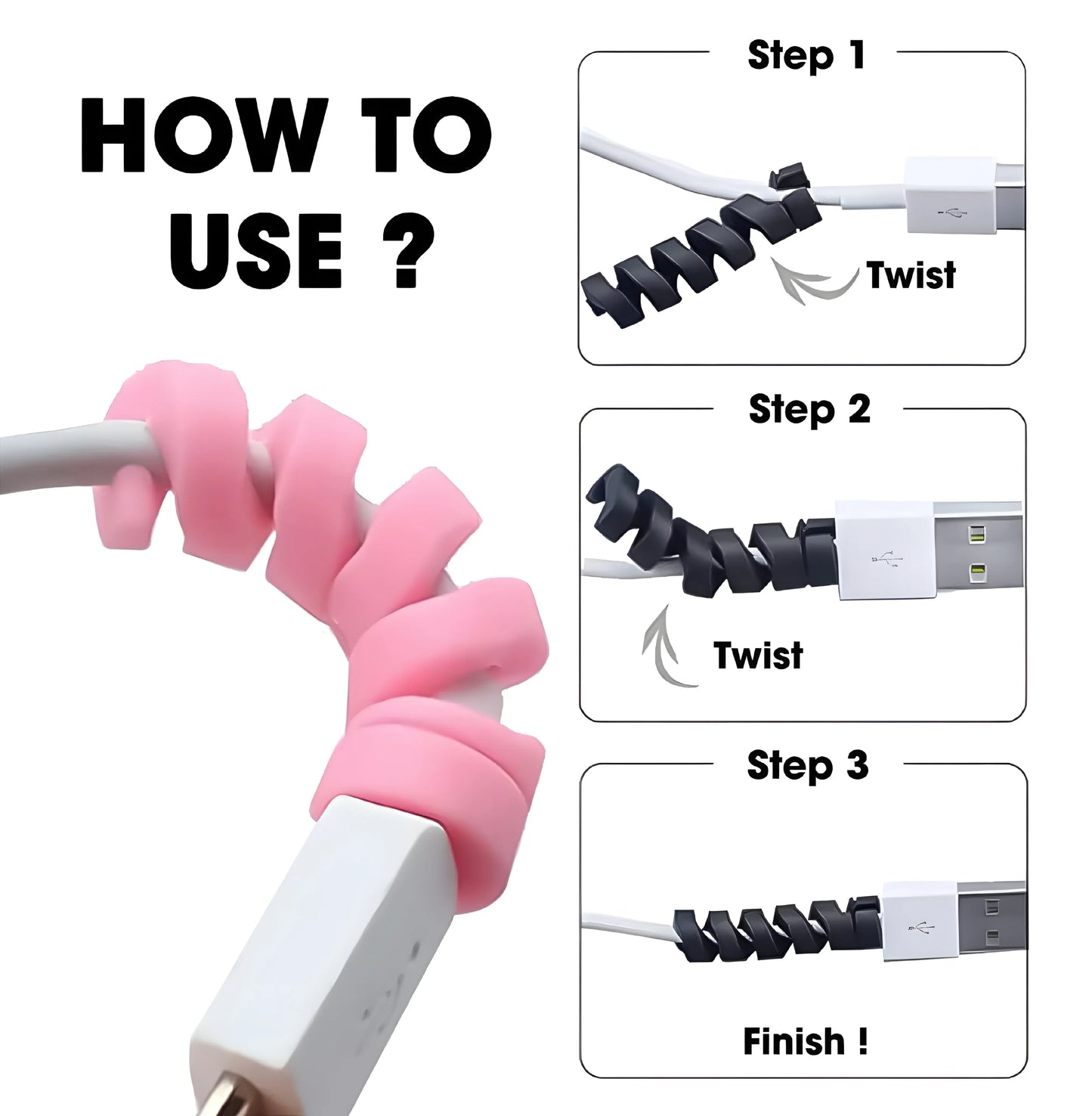 Sounce 25 Pcs Spiral Cable Protectors & Wire Protectors Spring Wire for All Wired Accessories for USB Charger, Data Cable, Headphones, MacBook, Laptop, Elastic Cord Saver (Multi-Color) - ᴘᴜɴᴊᴀʙ ꜰᴜꜱɪᴏɴ